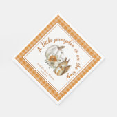 カボチャ秋の赤ちゃん男女兼用シャワー スタンダードランチョンナプキン (角)