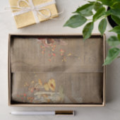 カボチャ秋オレンジフローラマッシュルームデクページアート 薄葉紙 (ギフト)