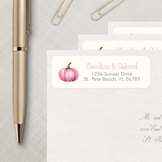 カボチャ秋ガールシャワー誕生日 ラベル