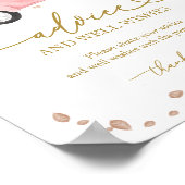 カボチャ秋ガールベビーシャワーアドバイス&ウィッシュサイン ポスター (角)