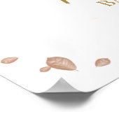 カボチャ秋ガールベビーシャワーウェルカムサイン ポスター (角)