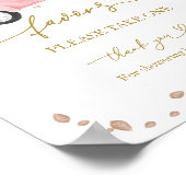 カボチャ秋ガールベビーシャワー好意サイン ポスター (角)