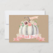 カボチャ秋サンキューカードベビーシャワー サンキューカード (正面)