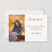 カボチャ秋サンキューカードベビーシャワー サンキューカード (裏面)