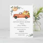 カボチャ秋トラックドライブバイブライダルシャワー 招待状 (スタンド正面)