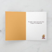 カボチャ秋ハッピーサンクスギビングおばさん カード (内部)