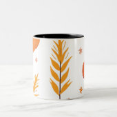 カボチャ秋ハーベストコーヒーマグ ツートーンマグカップ (中央)