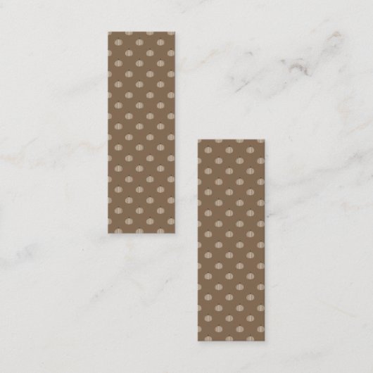 カボチャ秋パターン（の模様が）あるブックマーカー スキニー名刺 (正面/裏面)