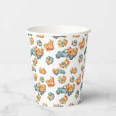 カボチャ秋パターン 紙コップ (裏面)