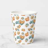 カボチャ秋パターン 紙コップ (正面)