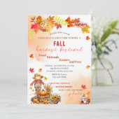 カボチャ秋フェスティバル水彩招待状 招待状 (スタンド正面)
