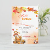 カボチャ秋フェスティバル水彩 招待状 (スタンド正面)