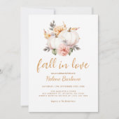 カボチャ秋フローラブライダルシャワー 招待状 (正面)