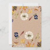 カボチャ秋フローラベビーシャワーバイメール 招待状 (裏面)