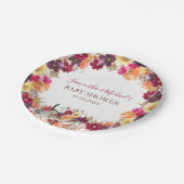 カボチャ秋フローラベビーシャワー ペーパープレート (アングル)