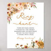 カボチャ秋フローラリングや輪狩りブライダルシャワーゲーム ポスター (正面)