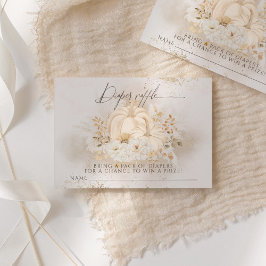 カボチャ秋フローラ&パンパスベビーシャワーオムツ エンクロージャーカード