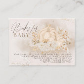 カボチャ秋フローラ&パンパスベビーシャワーブックス エンクロージャーカード (正面)