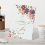 カボチャ秋ブライダルシャワーどのように多くのキスサイン 台座サイン (インサイチュ)