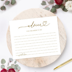 カボチャ秋ブライダルシャワーアドバイスカード