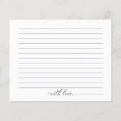 カボチャ秋ブライダルシャワーデイトナイトカード (裏面)