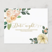 カボチャ秋ブライダルシャワーデイトナイトカード (正面)