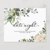 カボチャ秋ブライダルシャワーデイトナイトカード (正面)