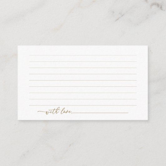 カボチャ秋ブライダルシャワーデイトナイトカード エンクロージャーカード (裏面)