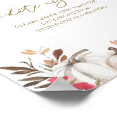 カボチャ秋ブライダルシャワーデイトナイトジャールサイン ポスター (角)