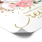 カボチャ秋ブライダルシャワーレシピカードサイン ポスター (角)