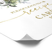 カボチャ秋ブライダルシャワーレシピカードサイン ポスター (角)