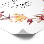 カボチャ秋ブライダルシャワーレシピカードサイン ポスター (角)