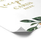 カボチャ秋ブライダルシャワーレシピカードサイン ポスター (角)