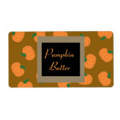 カボチャ秋プリントニュートラル色ラベル ラベル (正面)