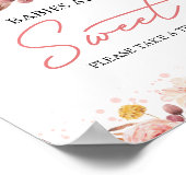 カボチャ秋ベビーは甘い赤ちゃんシャワーのサイン ポスター (角)