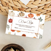 カボチャ秋ベビーシャワーおむつラッフル エンクロージャーカード