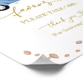 カボチャ秋ベビーシャワーの好意サイン ポスター (角)