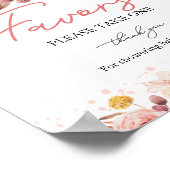 カボチャ秋ベビーシャワーの好意サイン ポスター (角)