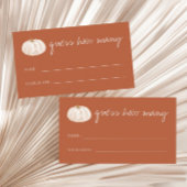 カボチャ秋ベビーシャワーはどのくらいか エンクロージャーカード