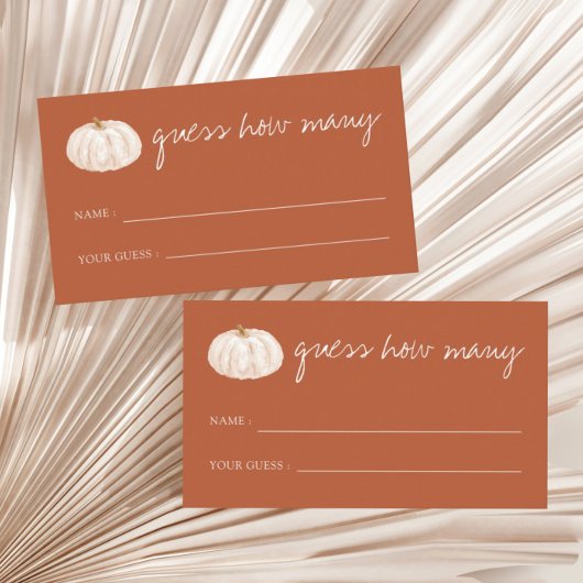 カボチャ秋ベビーシャワーはどのくらいか エンクロージャーカード