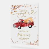 カボチャ秋ベビーシャワーウェルカムサイン アクリルサイン (傾斜)