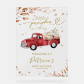 カボチャ秋ベビーシャワーウェルカムサイン アクリルサイン (正面)