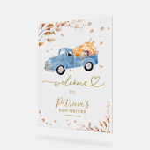 カボチャ秋ベビーシャワーウェルカムサイン アクリルサイン (傾斜)