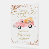 カボチャ秋ベビーシャワーウェルカムサイン アクリルサイン (傾斜)