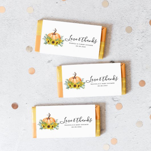 カボチャ秋ベビーシャワーキャンディバーラッパ