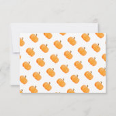 カボチャ秋ベビーシャワーサンキューカード サンキューカード (裏面)