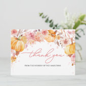 カボチャ秋ベビーシャワーサンキューカード 招待状 (スタンド正面)