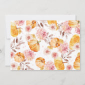 カボチャ秋ベビーシャワーサンキューカード 招待状 (裏面)