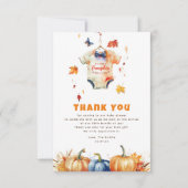 カボチャ秋ベビーシャワーサンキュー サンキューカード (正面)