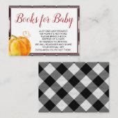 カボチャ秋ベビーシャワーブックベビー エンクロージャーカード (正面/裏面)